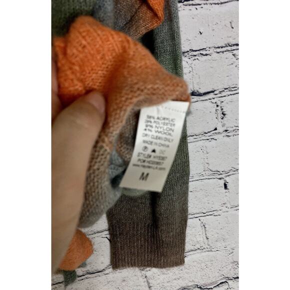NWT‎ Women's M Hayden Los Angeles Brown Orange Green Ombre Sweater Cardigan - Picture 6 of 7